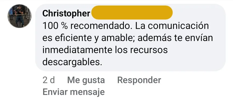 Captura de mensaje de un cliente